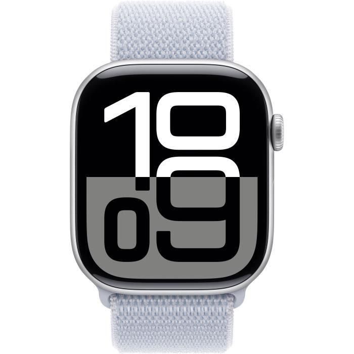 Apple Watch Series 10 GPS - 46 mm - Caja de aluminio plateada - Correa Loop deportiva Blue Cloud 1