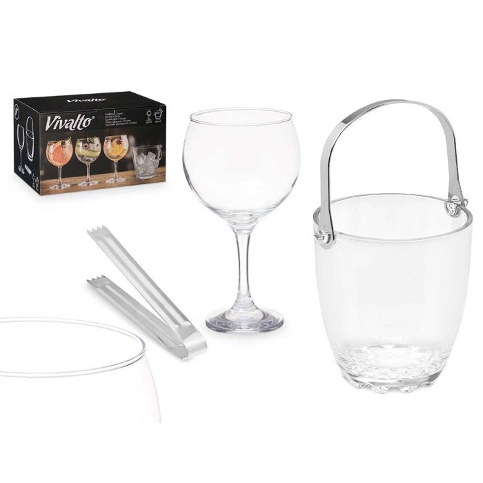 Set Cubitera 4 Copas Gin Tonic Vivalto 36X21CM (2 Unidades) Set Cubitera 4 Copas Gin Tonic Vivalto 36X21CM (2 Unidades)