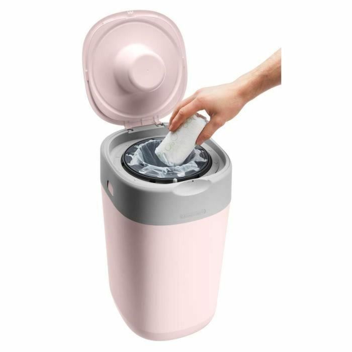 Tommee Tippee Contenedor Pañales Twist & Click Anti-Olores 99% Gérmenes Eliminados con Recarga Inicial y Capacidad 30 Pañales Rosa 3