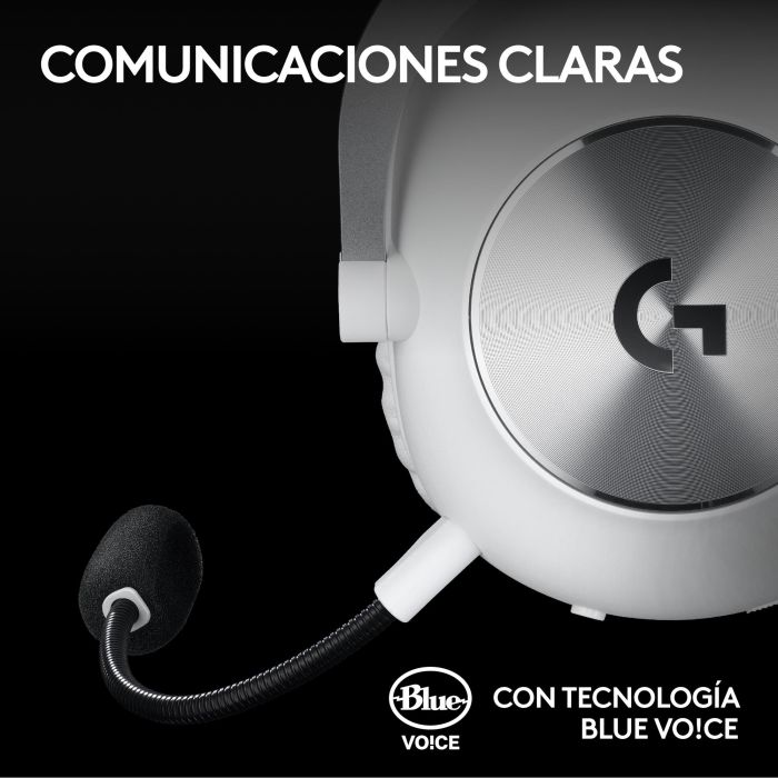 Logitech Auriculares Gaming G Pro X con micrófono cardioide, drivers Graphene 50 mm y tecnología LIGHTSPEED 4 Logitech Auriculares Gaming G Pro X con micrófono cardioide, drivers Graphene 50 mm y tecnología LIGHTSPEED 4