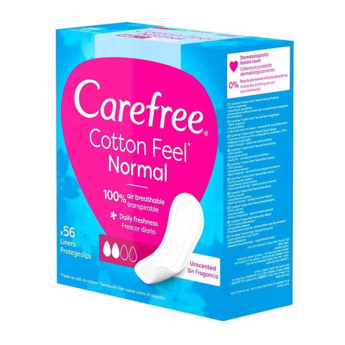 Carefree Protectores Diarios Cotton Sin Fragancia 56 Unidades