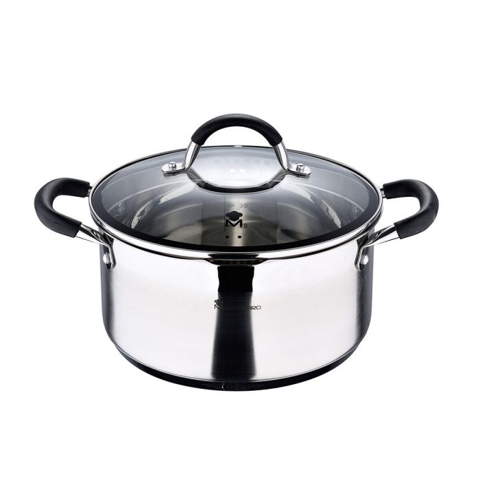 Masterpro Olla Foodies 5 l acero inoxidable 18/10 Ø24x12 cm, Bgmp-1502-bk