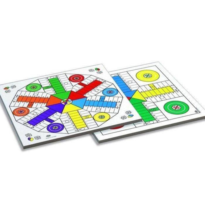 Tablero parchis 4 y 6 jugadores de madera 40x40 cm sin accesorios