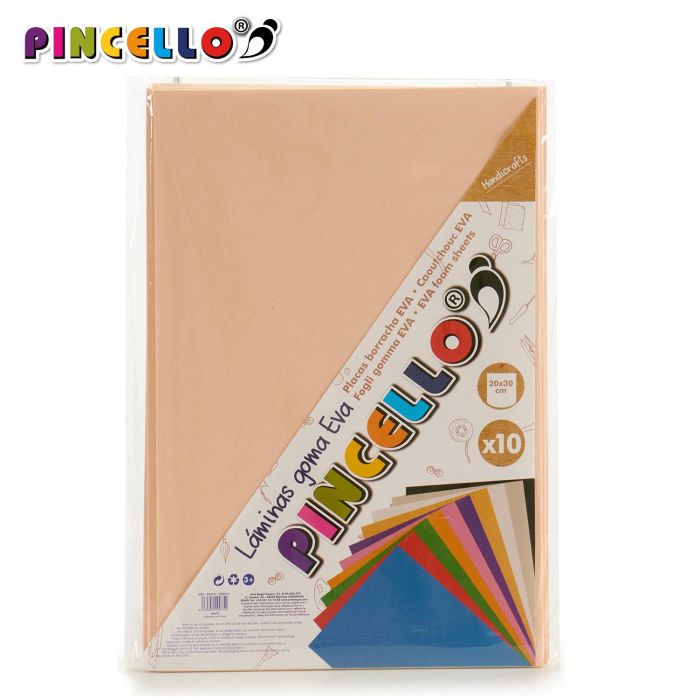 Juego 10 Laminas Goma Eva Carne 20X30Cm Pincello (24 Unidades) 1 Juego 10 Laminas Goma Eva Carne 20X30Cm Pincello (24 Unidades) 1