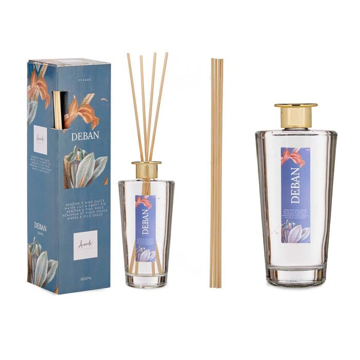 Acorde Mikado Difusor 500 ml con Varilla, Fragancia Nenufar e Higo Dulce, Vidrio y Madera, 9x35.5x9 cm (6 Unidades) Acorde Mikado Difusor 500 ml con Varilla, Fragancia Nenufar e Higo Dulce, Vidrio y Madera, 9x35.5x9 cm (6 Unidades)