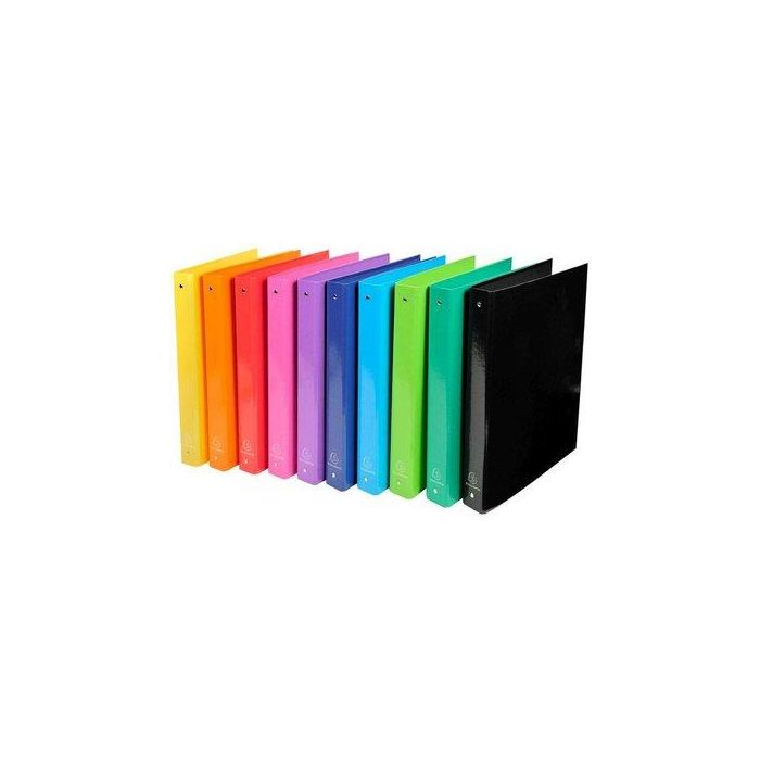 Exacompta Carpetas 4 Anillas Cartón Forrado en Papel Colores Surtidos