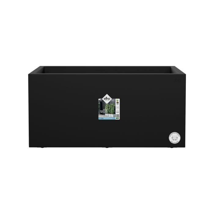 Elho ELH8711904499624 Jardinera Vivo Next Long 60 Negro L 59 x B 30 x H 29 cm, Uso Interior/Exterior, 100% Reciclado
