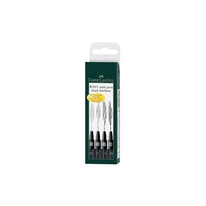 FABER-CASTELL Tuschestift Pitt Artist Pen Farbe 199 4x 0 FABER-CASTELL Tuschestift Pitt Artist Pen Farbe 199 4x 0