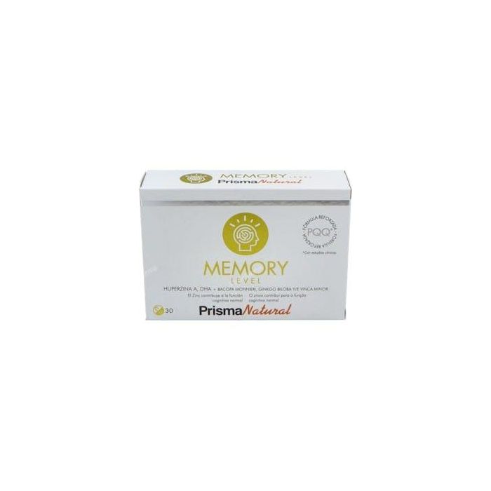 PRISMA NATURAL Memory Level 30 Cápsulas | Mejora Memoria y Función Cognitiva con Ginkgo, DHA y Zinc