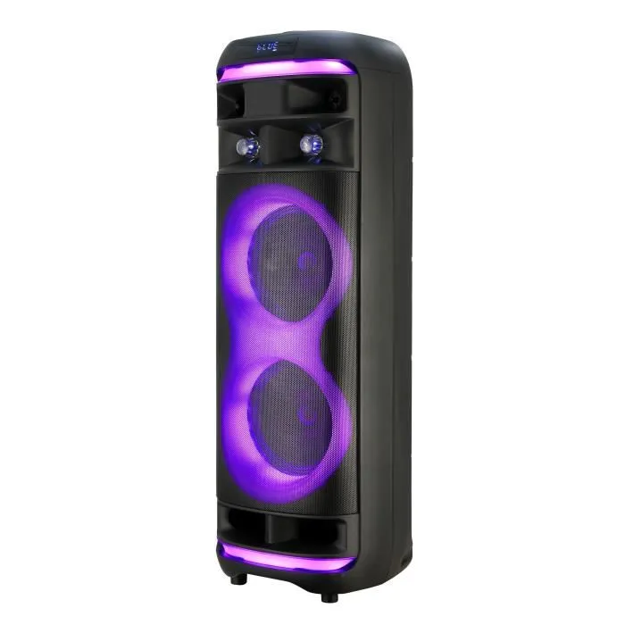 Inovalley Altavoz Karaoke INO3760024803225 RGB Bluetooth V5.0 800 Watts con Micrófono Inalámbrico Incluido y LED 1