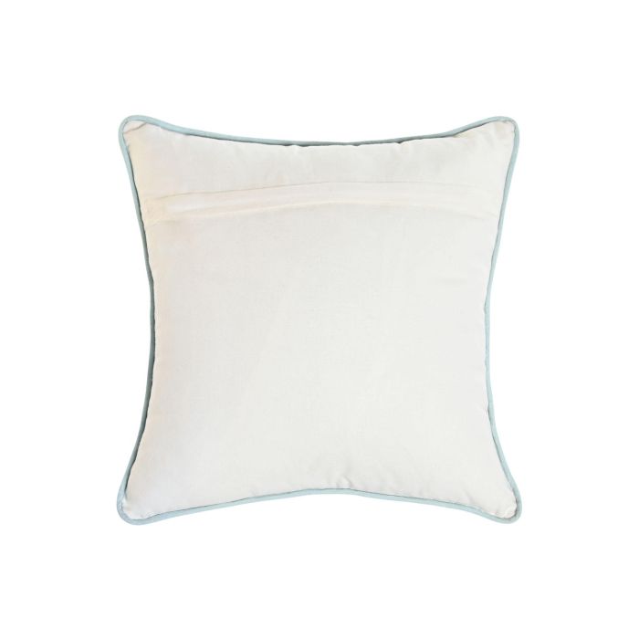 DKD Home Decor Cojín Urban de Algodón con Cremallera, Colores Surtidos (Verde Menta, Blanco, Azul), Set de 2, 40x5x40 cm, 0.50 kg 2