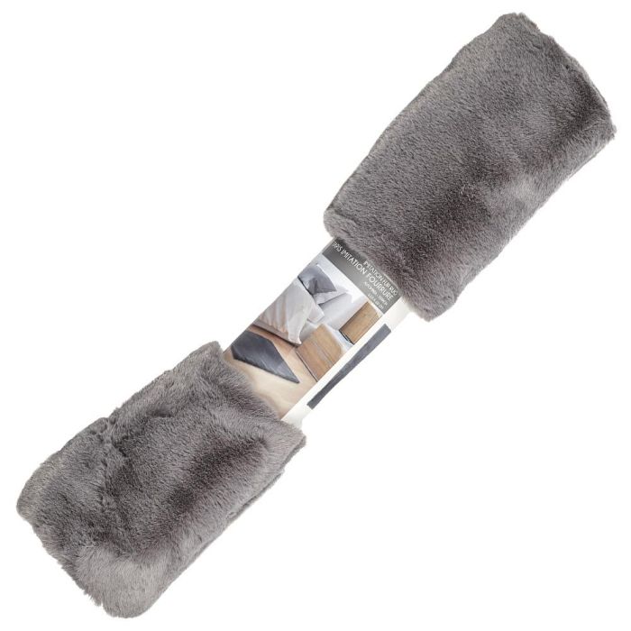 Home Deco Factory Alfombra Gris 110x60 cm Suave Poliéster 1