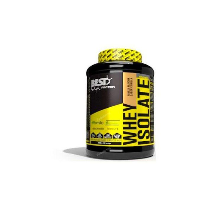 BEST PROTEIN Whey Isolate Vainilla 2000Gr. Proteína de suero de leche para crecimiento muscular