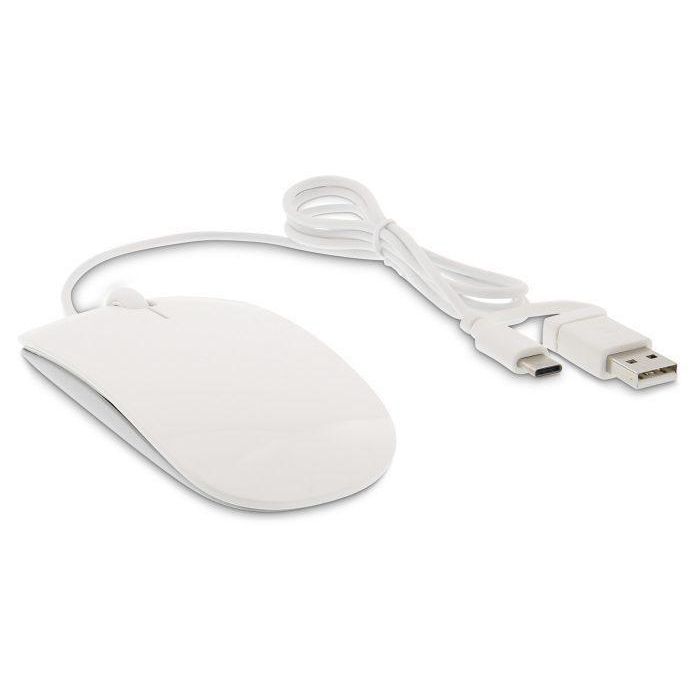 LMP Easy Mouse Ratón Óptico USB-C y USB-A (2 en 1) 1600 dpi para Mac/PC, 2 Botones, Rueda, Base Aluminio Plata/Blanco LMP Easy Mouse Ratón Óptico USB-C y USB-A (2 en 1) 1600 dpi para Mac/PC, 2 Botones, Rueda, Base Aluminio Plata/Blanco
