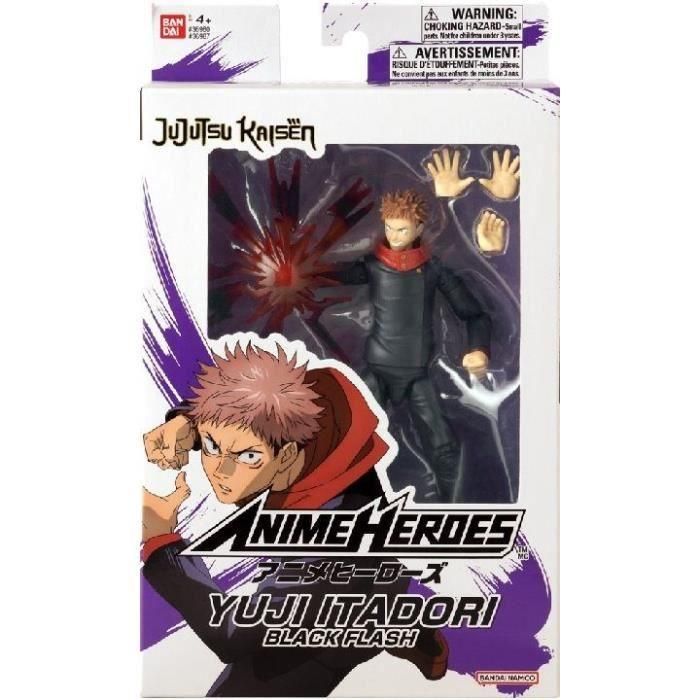 Figura articulada de 17 cm de Itadori Yuji Black Flash de Anime Heroes - BANDAI - Jujutsu Kaisen 1