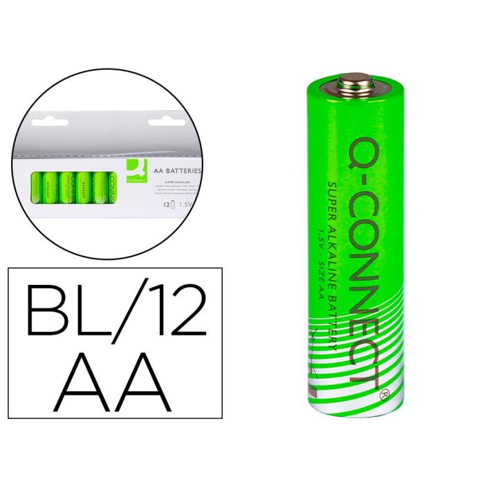 Pila Q-Connect Alcalina Aa Blister Con 12 Unidades