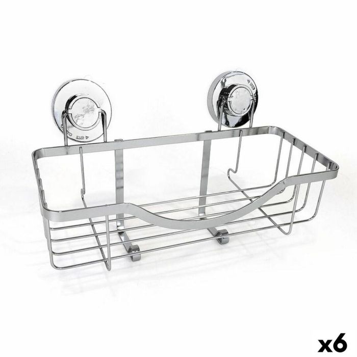 Soporte Organizador para Bañera Confortime Chromed Aluminio Plateado 30 x 13,5 x 15 cm (6 Unidades)