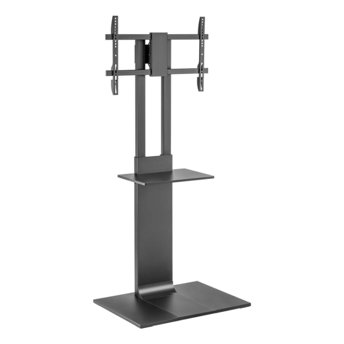 AISENS FT86TSE-399 - Soporte de Suelo Carro para TV/Monitor 37"-86" VESA 600x400mm 50kg con Bandeja DVD Negro