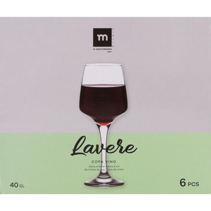 Set de 6 Copas para Vino y Agua Lavere 400 cc - La Mediterranea (4 Cajas) 1 Set de 6 Copas para Vino y Agua Lavere 400 cc - La Mediterranea (4 Cajas) 1