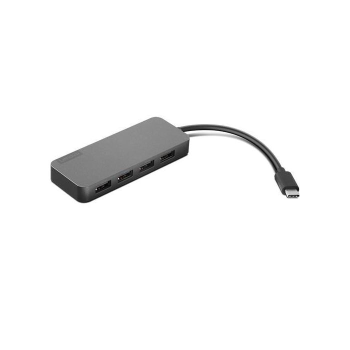 Lenovo USB-C to 4 Port USB-A Hub Conector USB C Notebooks 4 Puertos USB A Transferencia Datos Lenovo USB-C to 4 Port USB-A Hub Conector USB C Notebooks 4 Puertos USB A Transferencia Datos