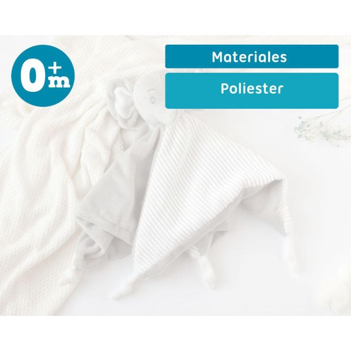 KioKids Doudou Elefante Gris Para Bebés +0 Meses Juguete de Apego Suave 5
