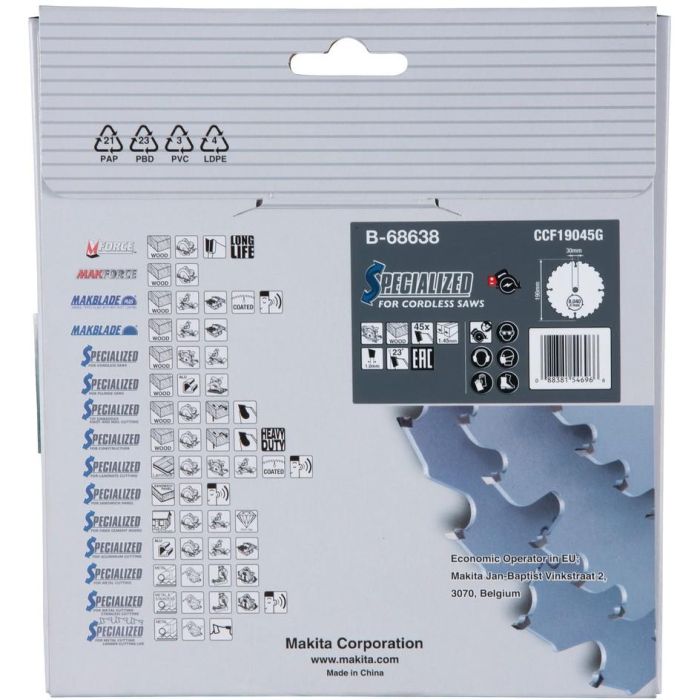 Makita EFFICUT Sägeblatt 190x30x45Z 2 Makita EFFICUT Sägeblatt 190x30x45Z 2