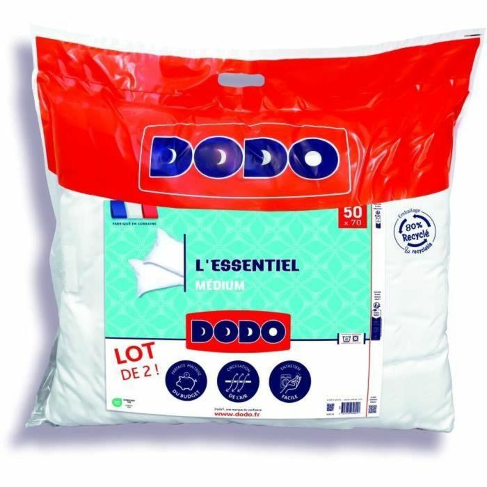 Dodo Almohada DOD3307419696457 Juego de 2 Medianas 50x70 cm 100% Poliéster LO ESENCIAL