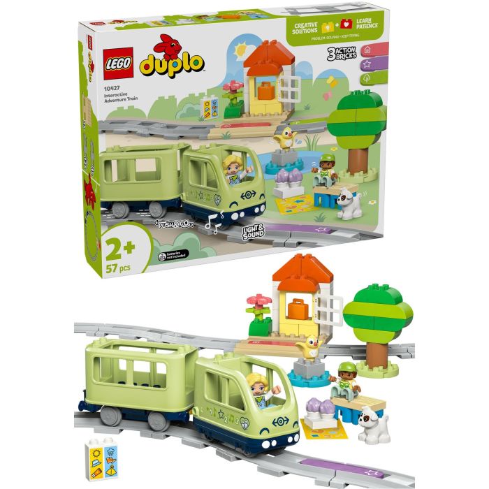 LEGO 10427 DUPLO My Town Tren de aventuras interactivo Juguetes de aprendizaje temprano para niños 2 años 2 LEGO 10427 DUPLO My Town Tren de aventuras interactivo Juguetes de aprendizaje temprano para niños 2 años 2