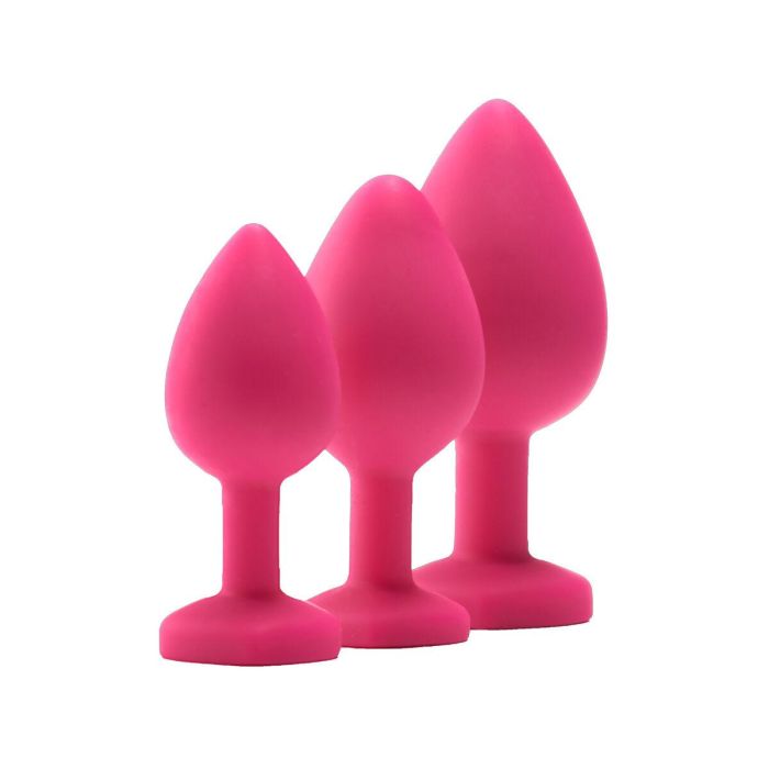 Plug Anal Dream Toys Flirts Rosa 3 Piezas 11