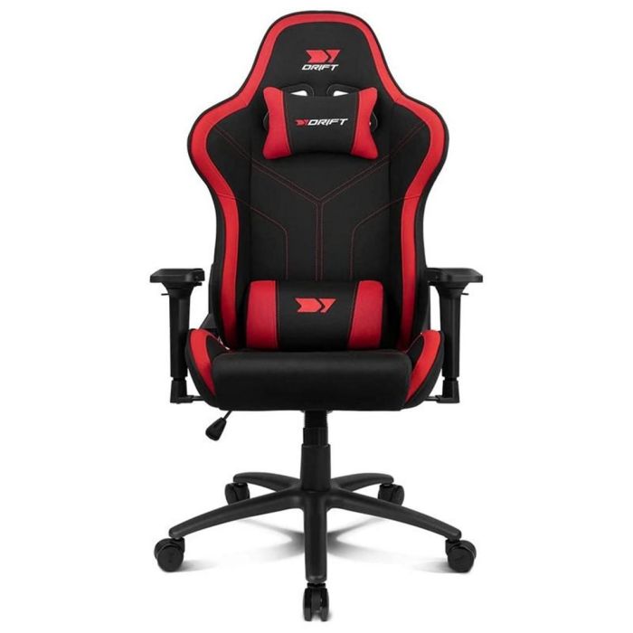 DRIFT DR110BR Silla Gaming Butaca para Jugar Asiento Acolchado Negro, Rojo
