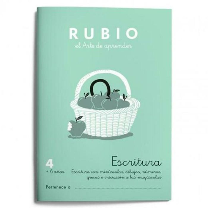 Cuaderno de escritura y caligrafía Rubio Nº 4 A5 Español 20 Hojas (10 Unidades) 1 Cuaderno de escritura y caligrafía Rubio Nº 4 A5 Español 20 Hojas (10 Unidades) 1