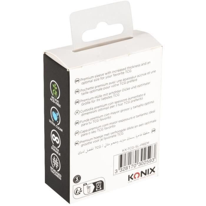 Fundas para cartas - KONIX - Fundas Premium - 100 bolsillos - Compatible con Magic The Gathering y Pokémon - Transparente 1