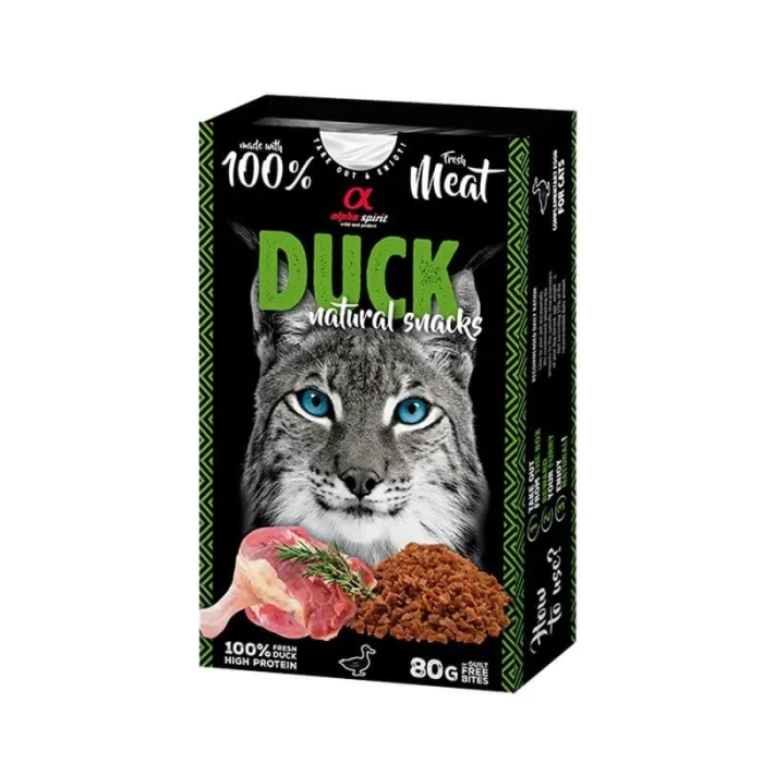 Alpha Spirit Spirit Feline Pato Natural Snack 6x80 gr