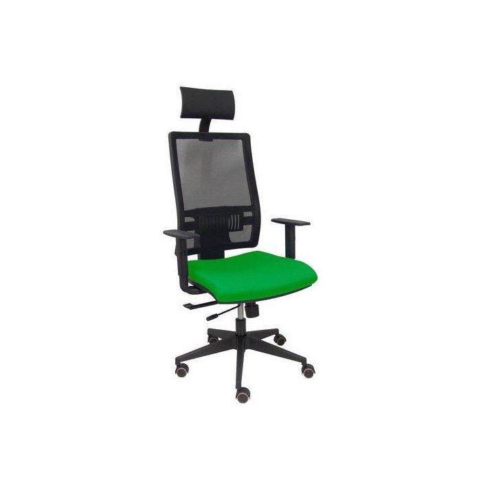Silla Piqueras Y Crespo Horna Brazos Regulables Cabecero Incluido Mecanismo Traslack Apoyo Lumbar Respaldo Malla Transpirable Y Asiento Tapizado Bali Verde