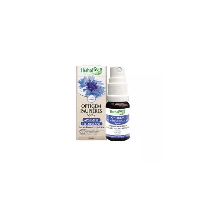 HERBALGEM Optigem Párpados Spray Bio 10ml - Refrescante, Hidratante y Calmante para Párpados Cansados e Hinchados