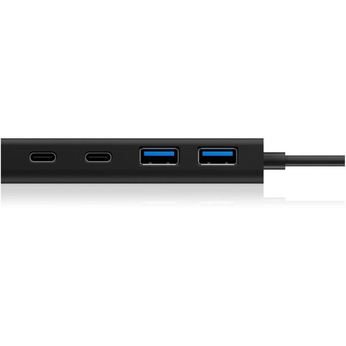 USB HUB 5Port ICY BOX 2xUSB3.0 2xUSB-C 1xUSB Power Delivery 60W SuperSpeed passiv Black 3