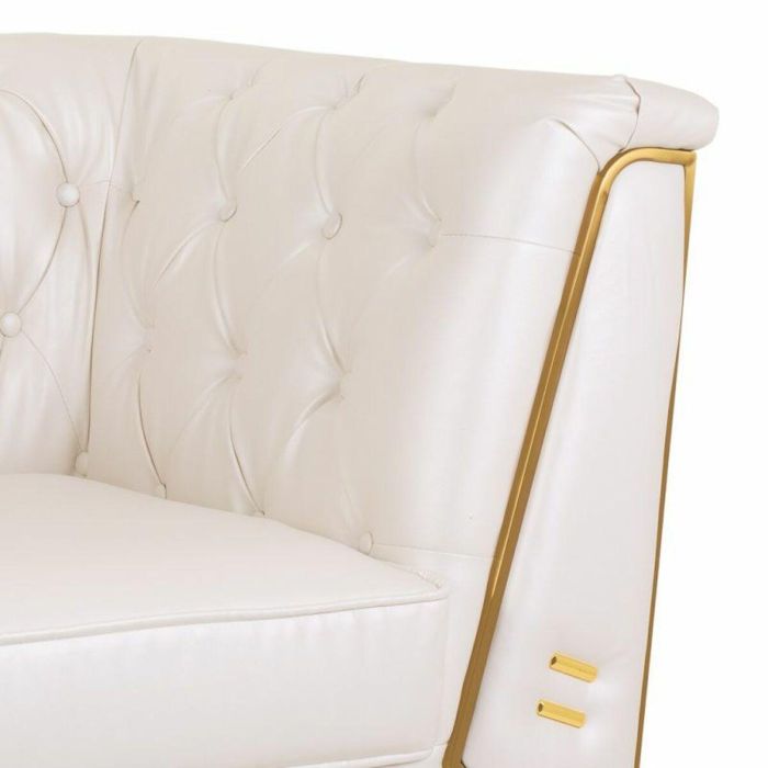 Sillón Alexandra House Living Blanco 72 x 75 x 104 cm Tapizado 3