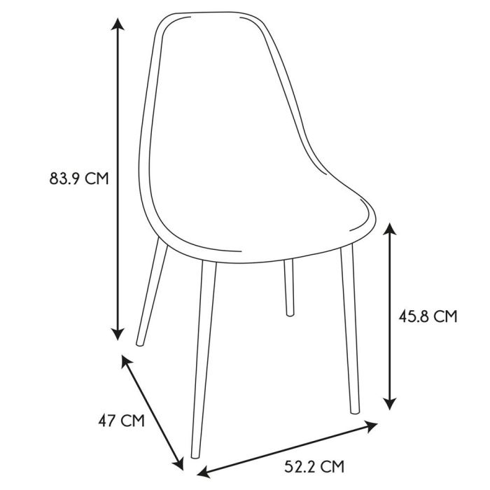 Silla Transparente Patas Metal Home Deco Factory 5