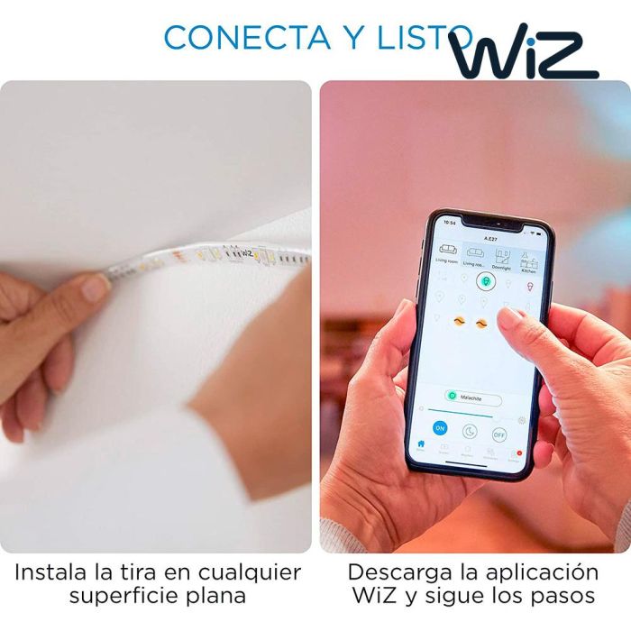 Philips Tira de LED 2m 1.600lm StarterKit Wiz, Control por Voz y App, RGB, 16 Millones de Colores, WiFi y Bluetooth 3 Philips Tira de LED 2m 1.600lm StarterKit Wiz, Control por Voz y App, RGB, 16 Millones de Colores, WiFi y Bluetooth 3
