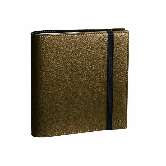 Agenda Anual (2026) Quo Vadis Time&Life Medium Ml Sobrecubierta Wire-O Tapa Simil Piel Con Goma 160X160 S/V 2 Pag. Kaki Metalizado