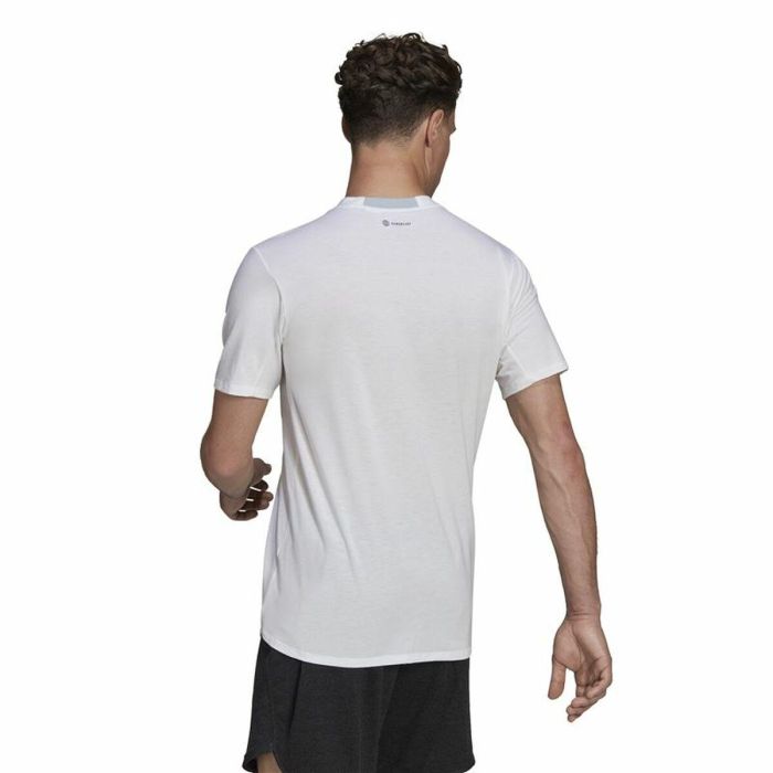 Camiseta de Manga Corta Hombre Adidas D4T Blanco 4 Camiseta de Manga Corta Hombre Adidas D4T Blanco 4