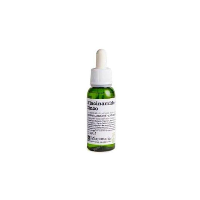 LA SAPONARIA Niacinamida + Zinc 30Ml Sérum Facial Seborregulador Antiimperfecciones Para Pieles Grasas Puntos Negros Poros Dilatados