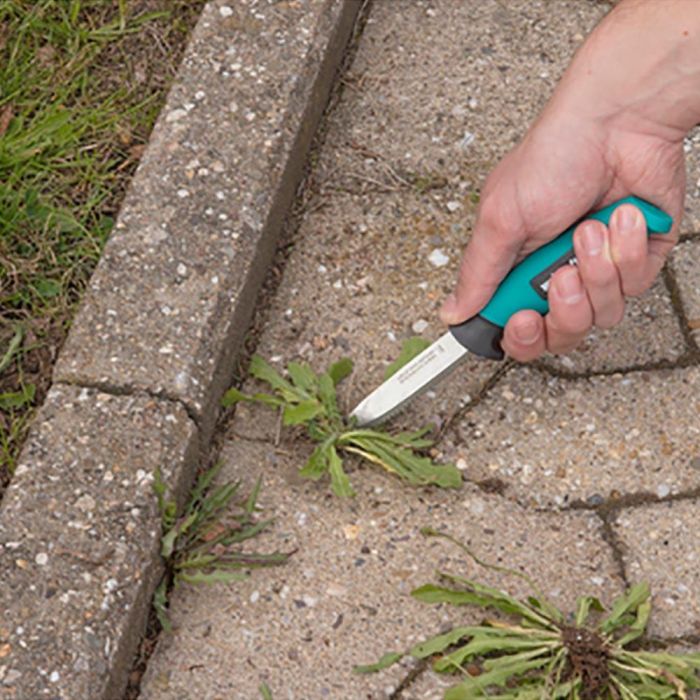 Wolfcraft Cuchillo de exterior 4086000 con estuche, cuchilla 95 mm, profesional / doméstico, verde / negro / metal 6