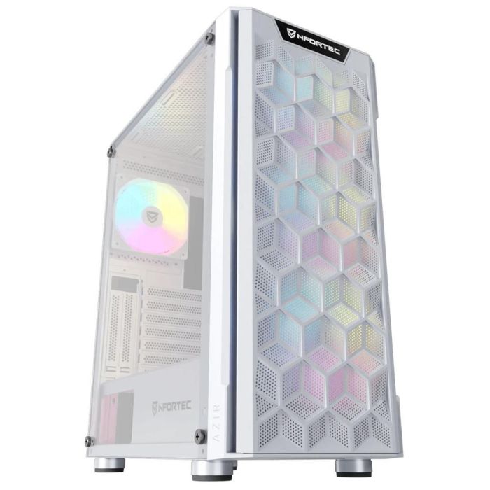 Nfortec Azir ATX Caja PC Gaming Semitorre Blanca con Panel de Cristal Templado y Ventiladores ARGB 0 Nfortec Azir ATX Caja PC Gaming Semitorre Blanca con Panel de Cristal Templado y Ventiladores ARGB 0