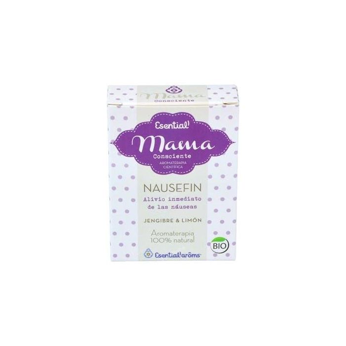 Nausefin Inhaladores con Limón y Jengibre para Alivio de Náuseas en el Embarazo, 5ml + 2 Sticks