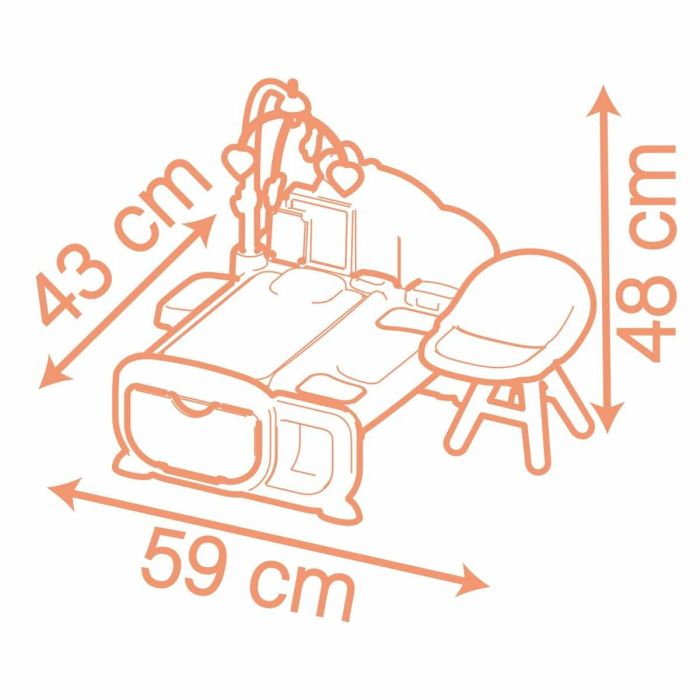 Smoby Guardería Cocoon 3 en 1 Cuna Colchón y Cambiador para Bebés con Accesorios 3032162203934 a partir de 3 años 7