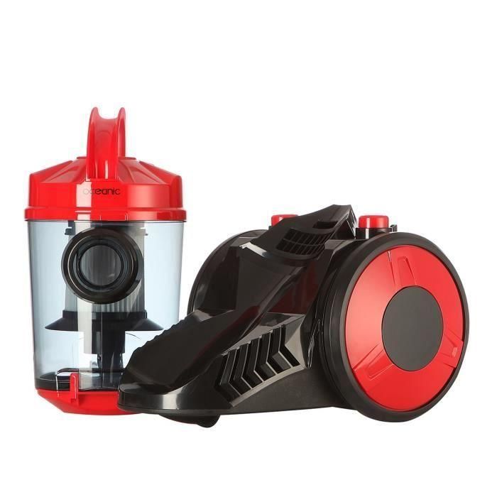 OCEANIC VC10RBAX2 Aspiradora de cartucho sin bolsa - 700W - 78 dB - A - Rojo 1 OCEANIC VC10RBAX2 Aspiradora de cartucho sin bolsa - 700W - 78 dB - A - Rojo 1