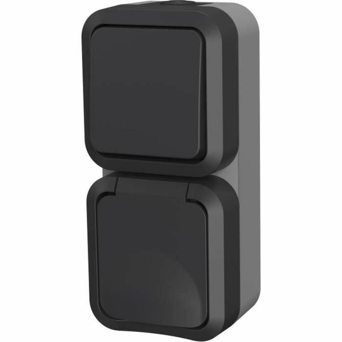 QUARX AUC1695830914609 Interruptor Doble y Toma Vertical Aqua Pro Exterior IP55 250V 16A QUARX AUC1695830914609 Interruptor Doble y Toma Vertical Aqua Pro Exterior IP55 250V 16A