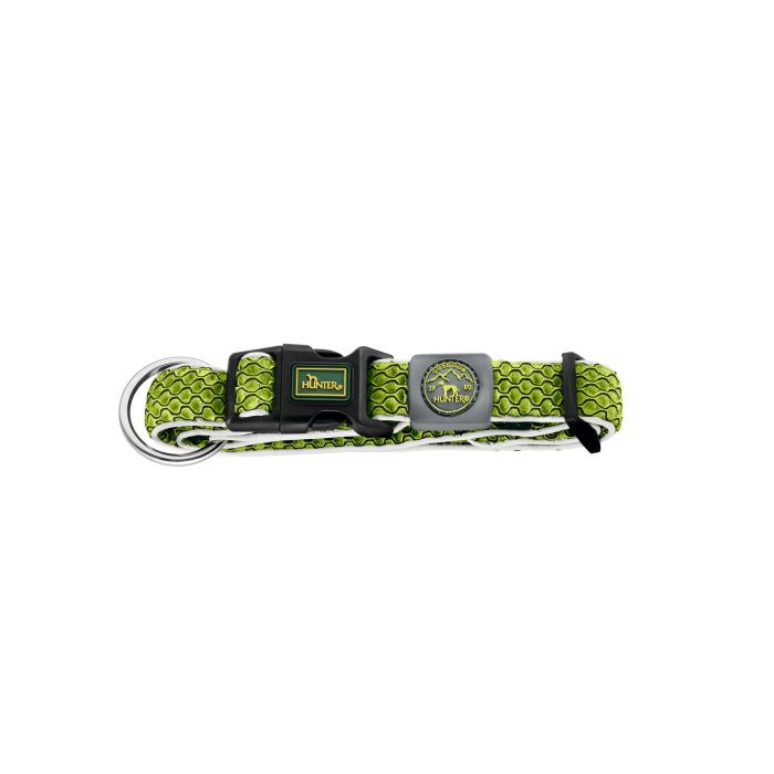 Hunter Collar Hilo Vario Plus L Cuello 40-60 cm Lima, Ancho 32mm, Malla 3D Transpirable, Ligero, Refrescante, Reflectante 2