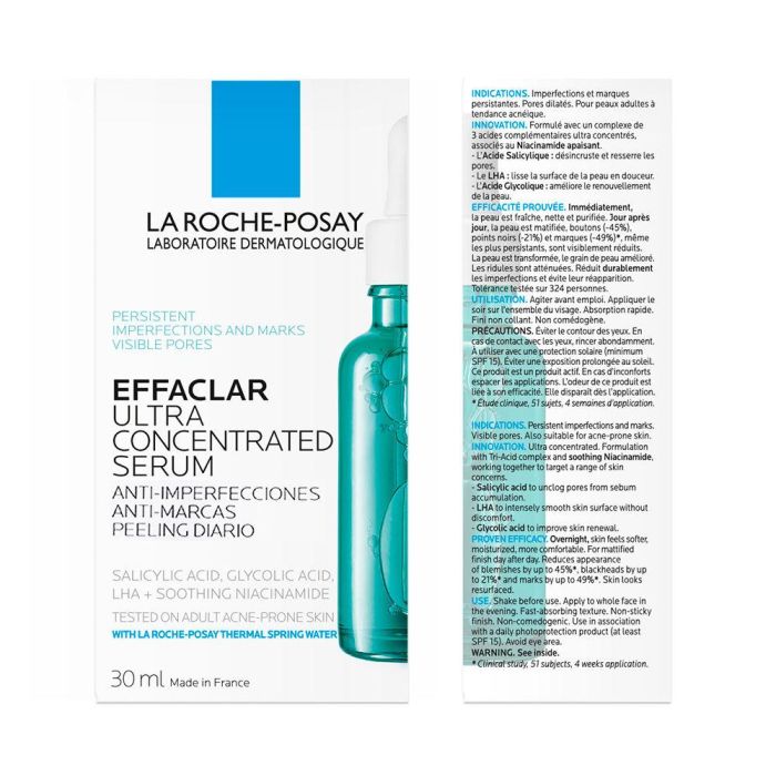 La Roche Posay EFFACLAR Sérum Ultra Concentrado Anti-Imperfecciones y Marcas para Piel Grasa y Acnéica 30 ml 1